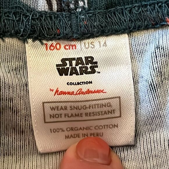 Hanna Andersson Baby Yoda Star Wars Cotton Christmas Pajama Set size 14 - Picture 7 of 8